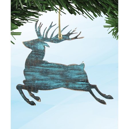 DESIGNOCRACY Reindeer Wooden Ornament 99211O